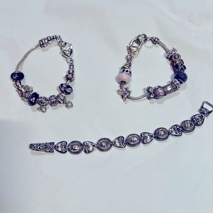 Silver fashion bracelets